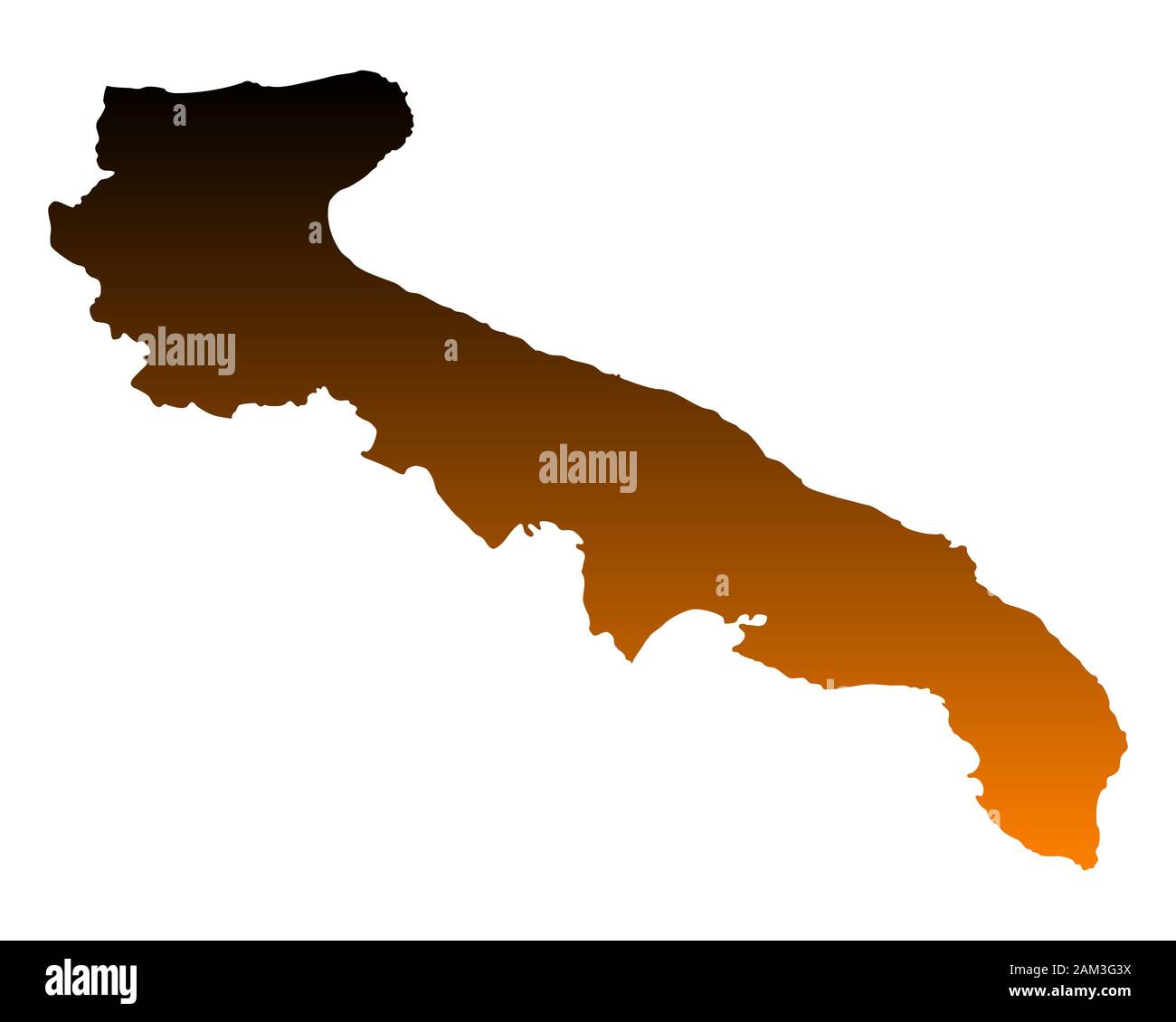 Map of Apulia Stock Photo - Alamy