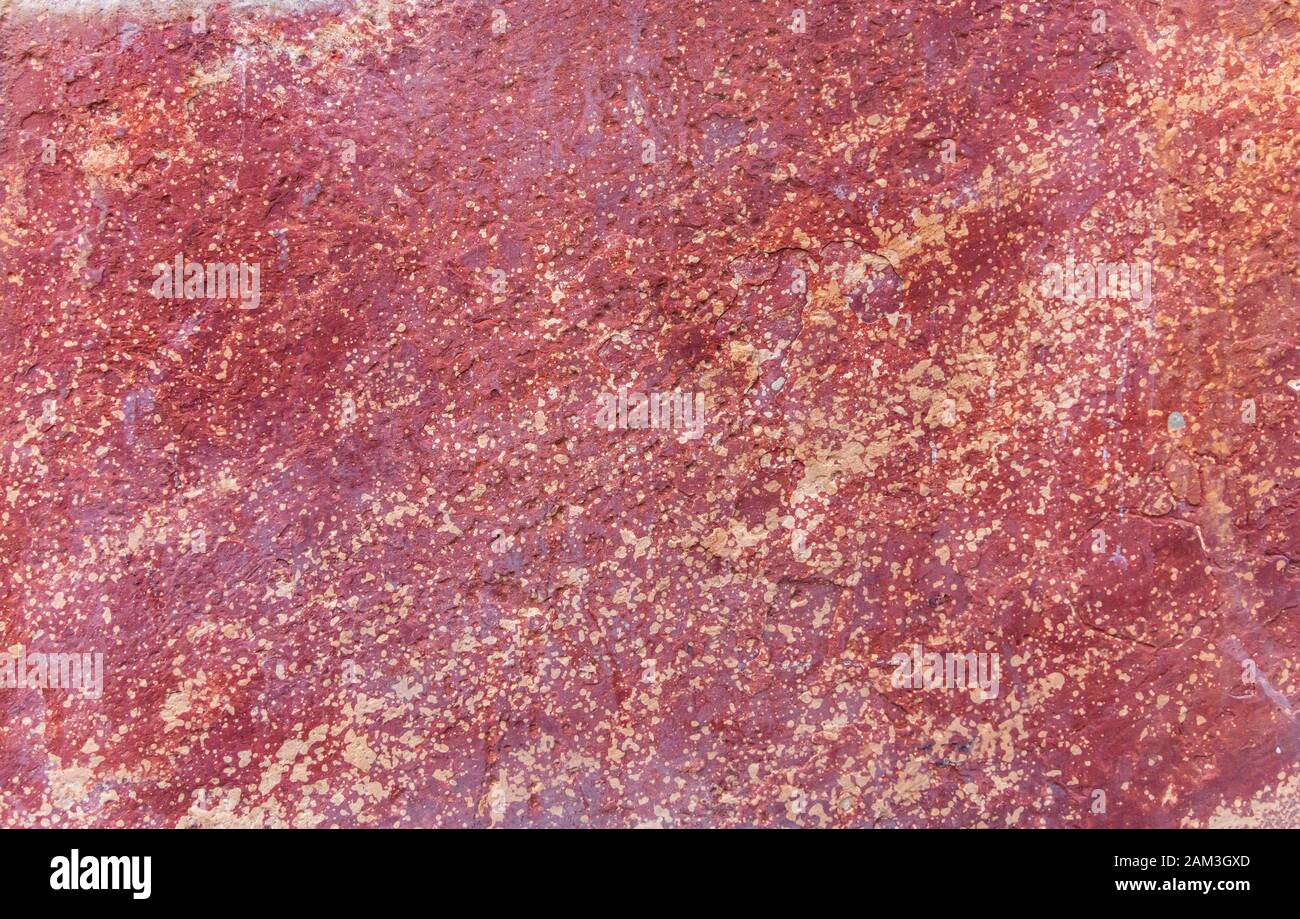Close up red laterite for texture and background. Stock Photo