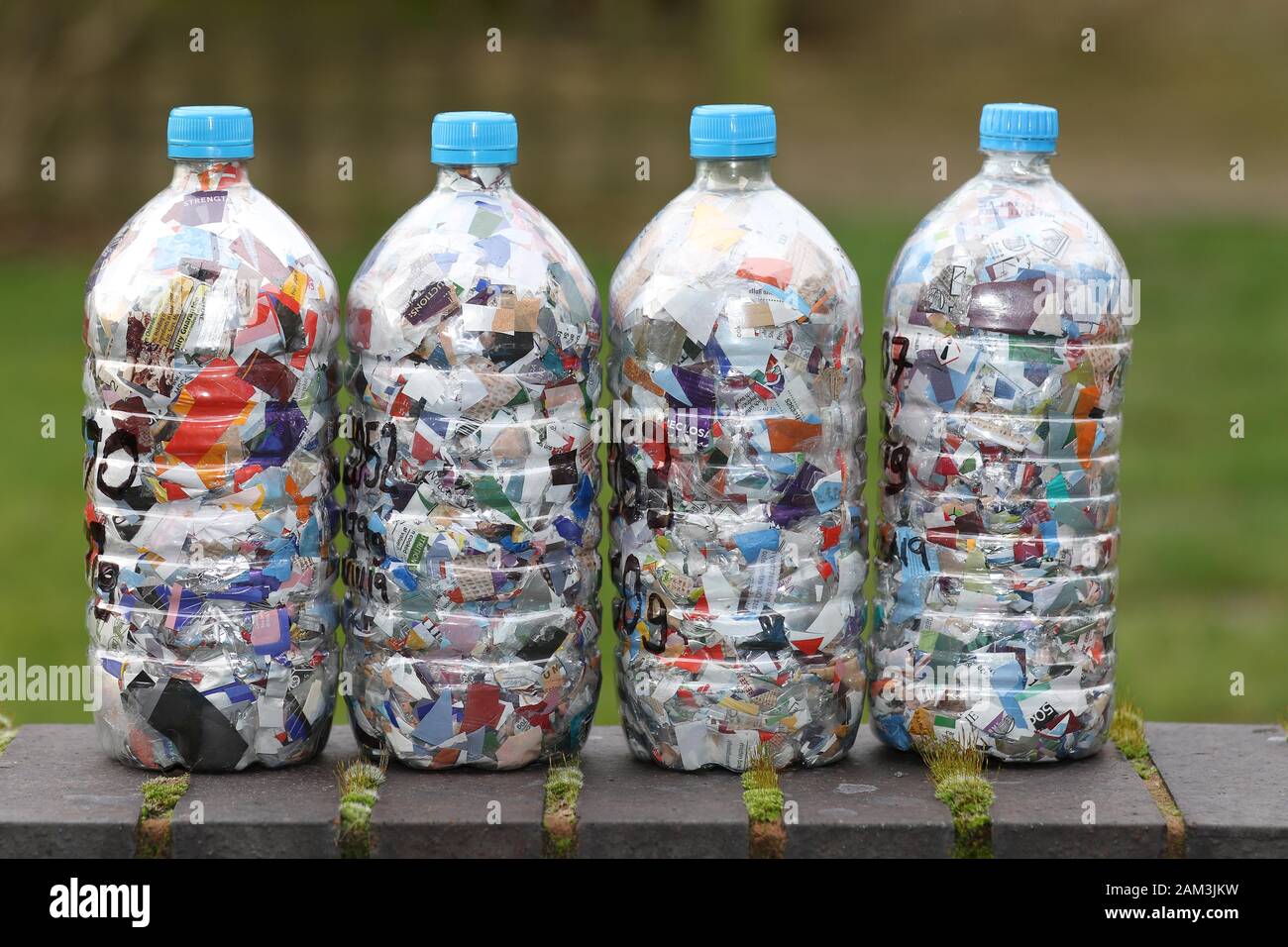 Ecobricks made by super recycler Lisa Whitaker, from Cheltenham, who