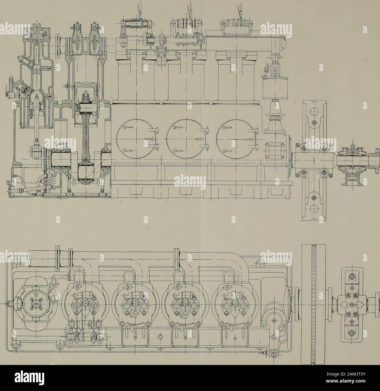 Diesel engines for land and marine work . Fig. 51.21)0 H.P. Sulzer HighSpeedFouTCycIe