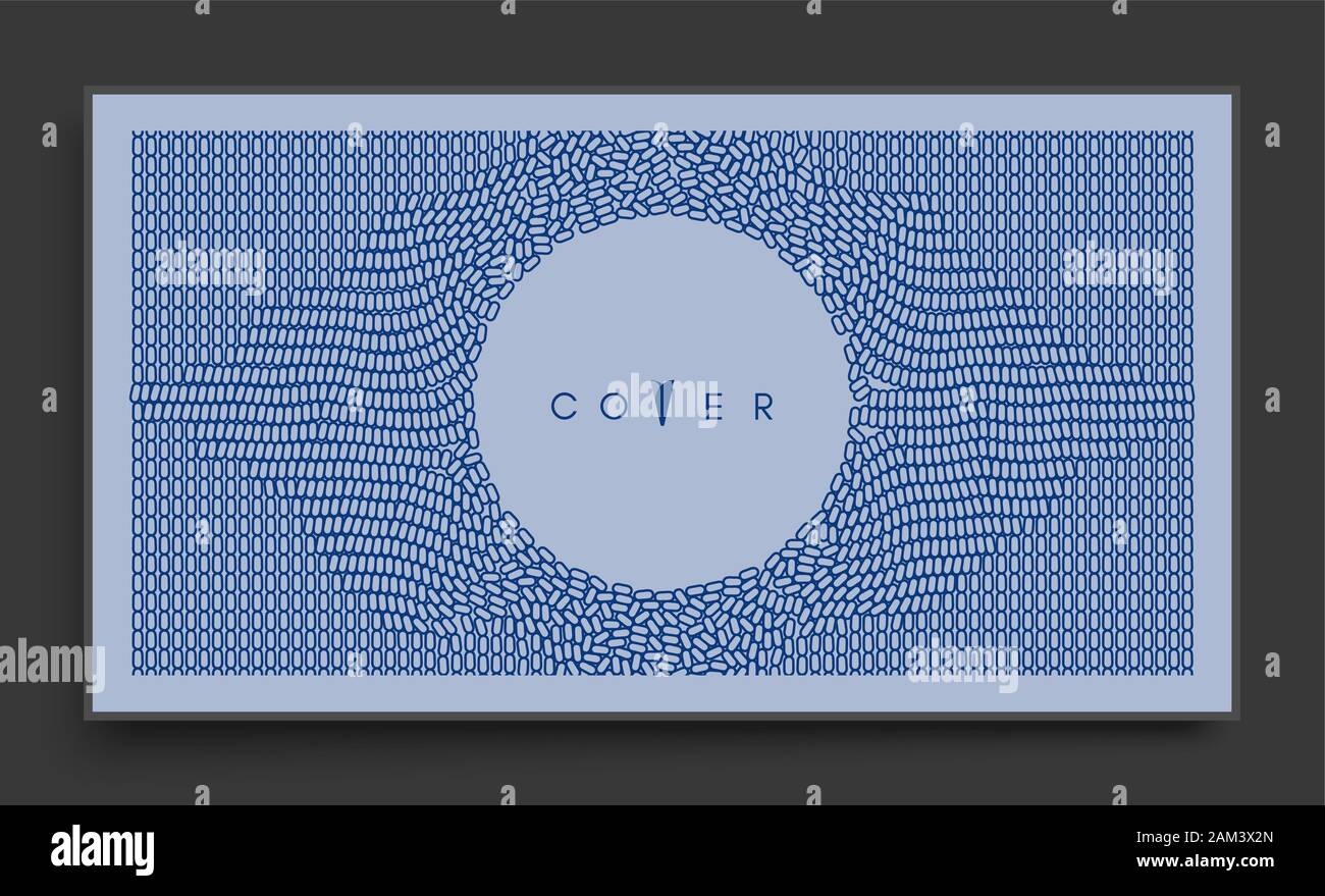 Cover design template. Many small ovals. Abstract background.3d vector illustration. Stock Vector
