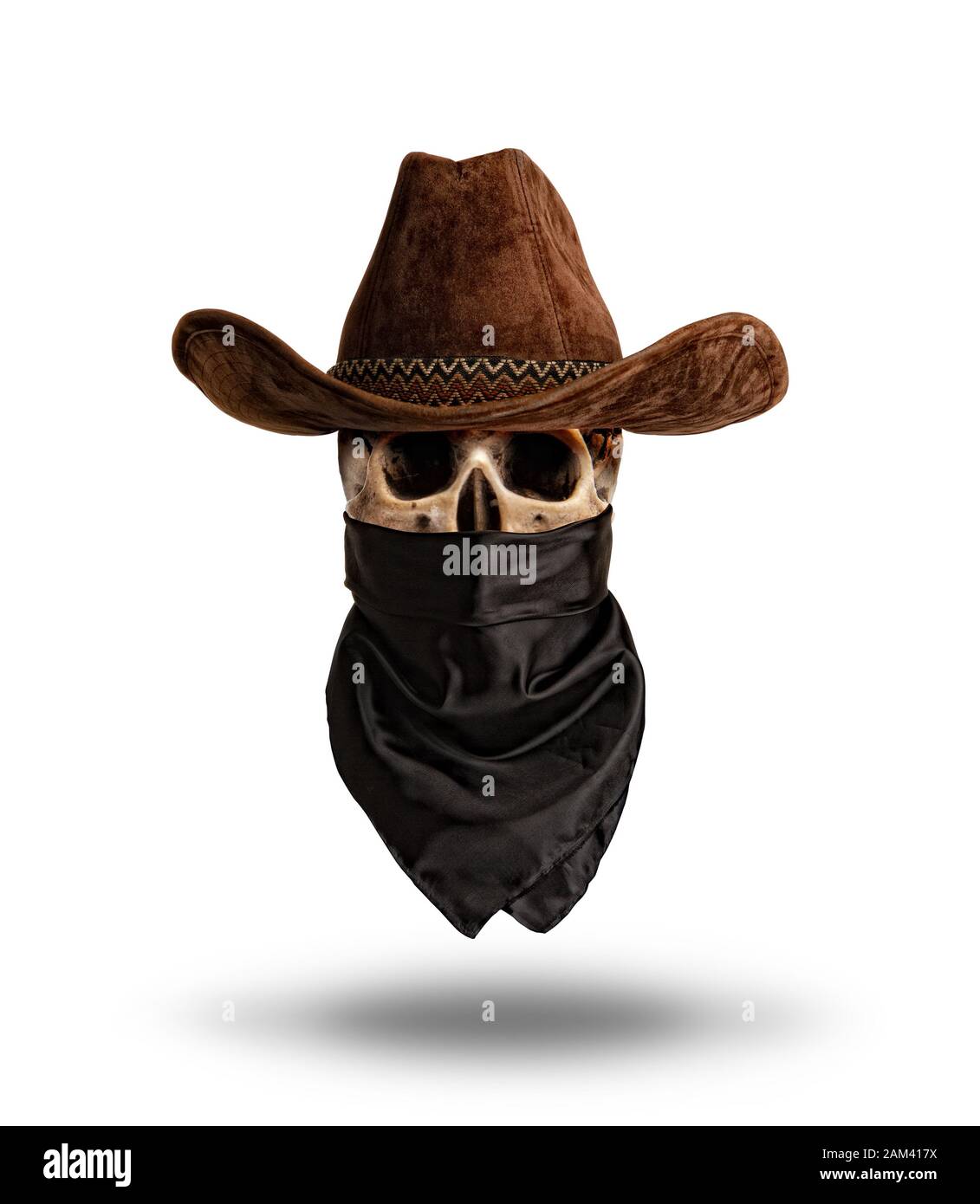 Skull cowboy hat Stock Photo - Alamy