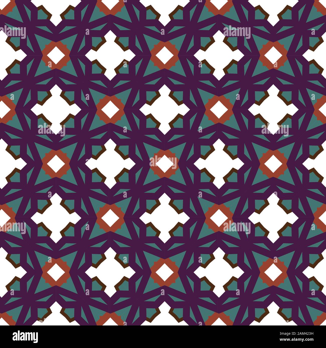 Seamless geometric ornamental vector pattern. Abstract background Stock Vector