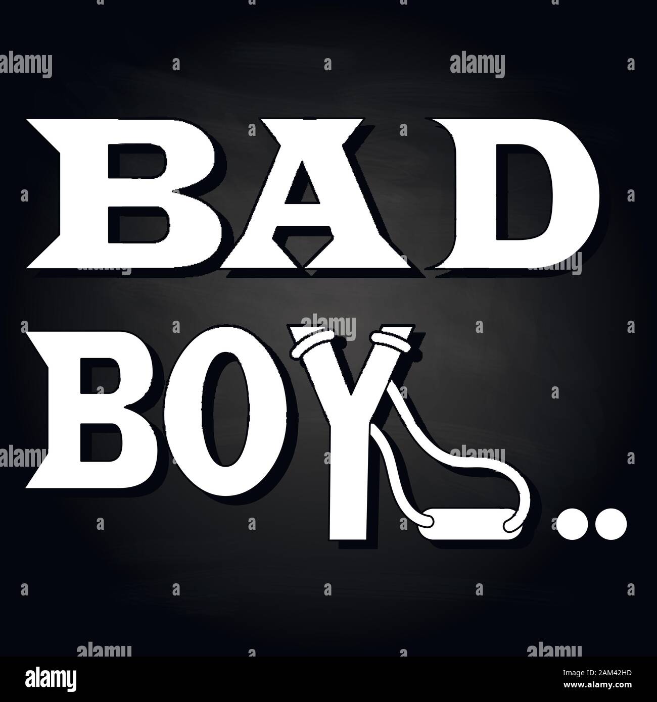 Bad boy.Typography slogan for tshirts, hoodies. Isolated Stock Vector