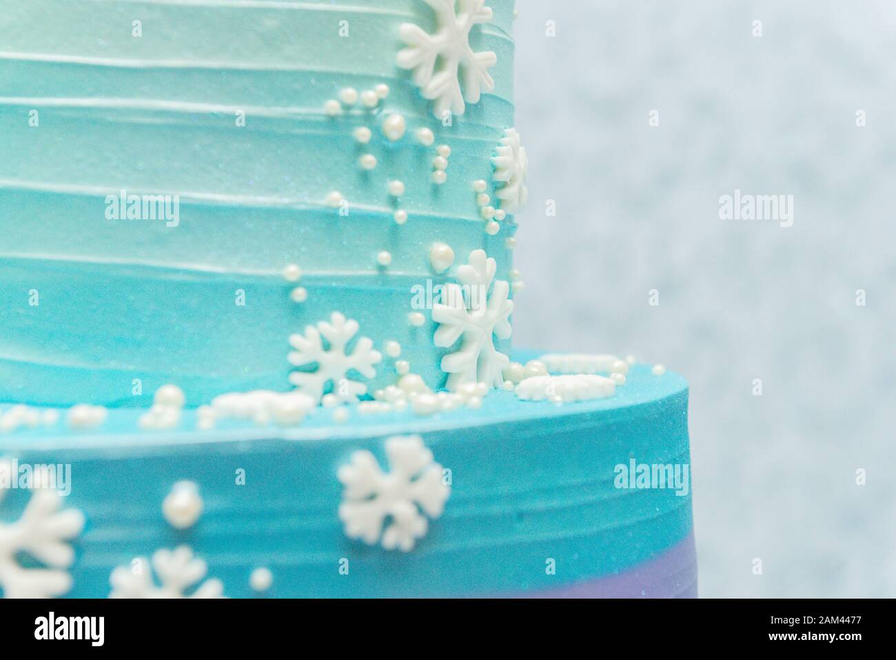 2 Tier Frozen Snowflake Cake - Supreme Bakery