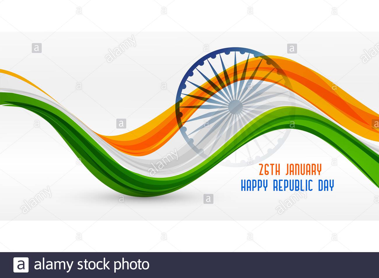 Indian Republic Day 26 January Illustration With Elegant And
