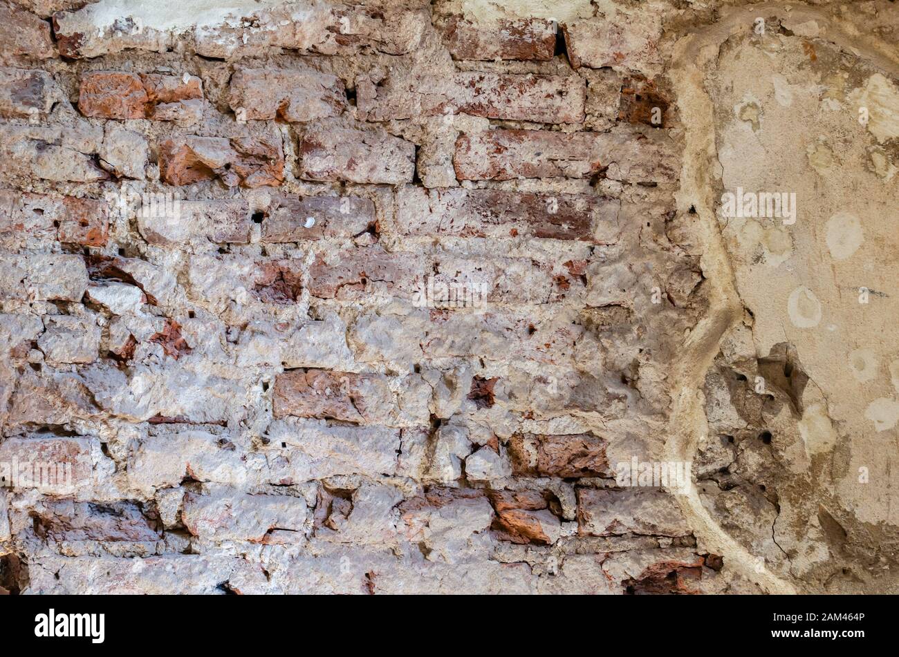 Old vintage brick wall background Stock Photo