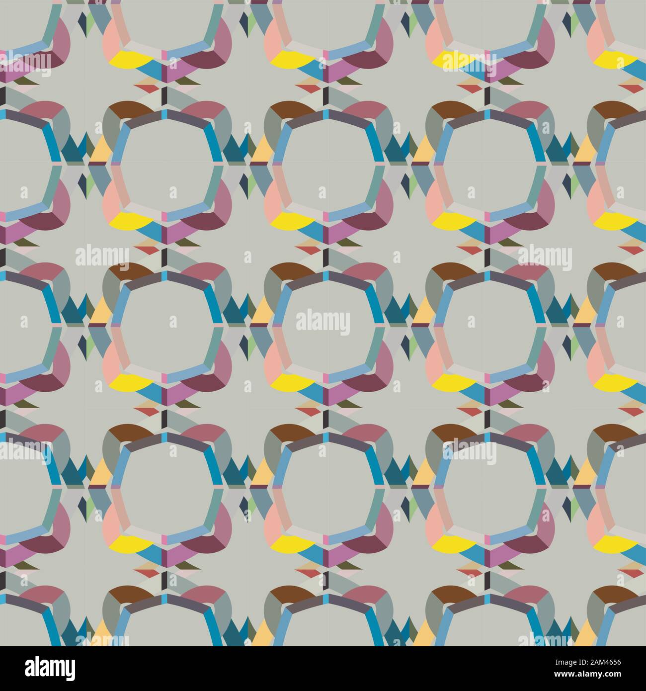 Seamless geometric ornamental vector pattern. Abstract background Stock Vector