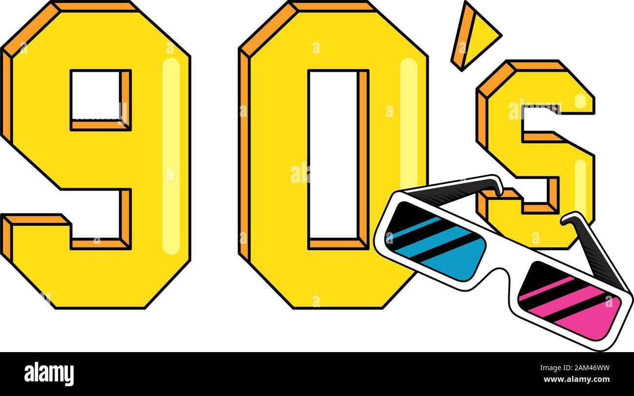 Glasses nineties Stock Vector Images - Alamy