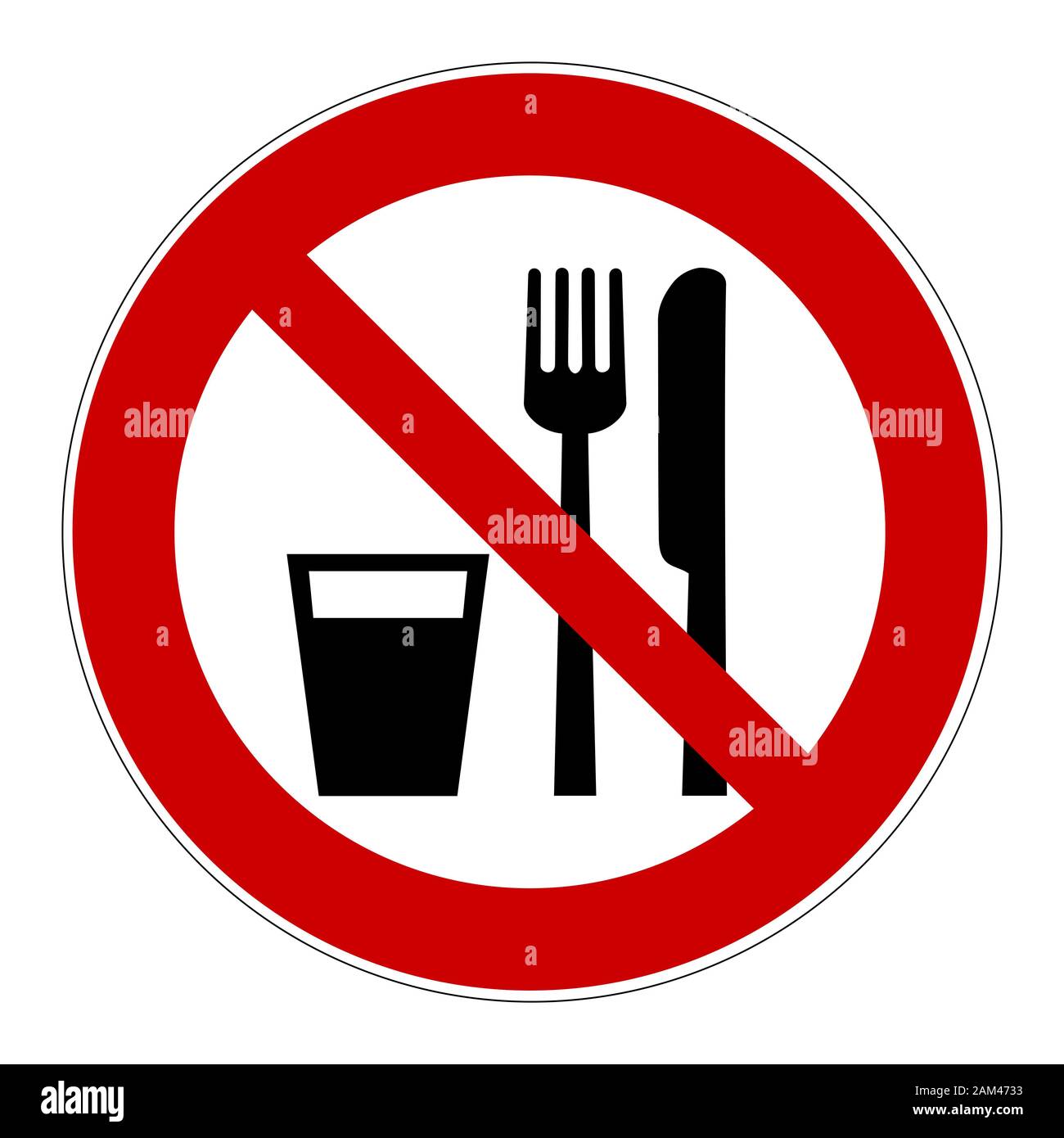 Do not eat or drink sign Stock Photo Alamy