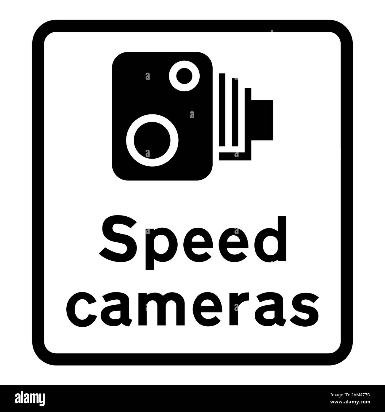 Speed camera symbol icon Stock Photo