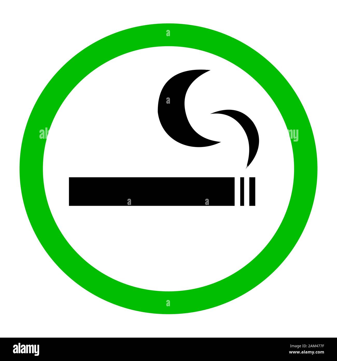 Smoking area sign Stock Photo