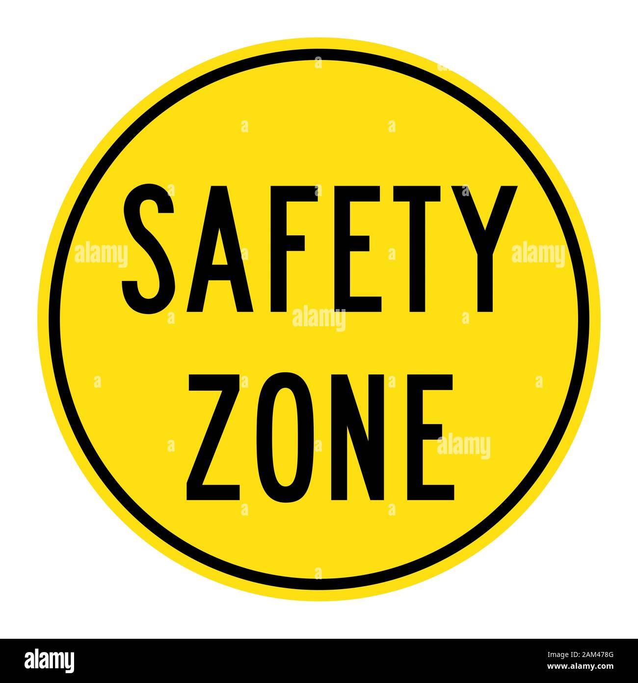 Safety zone sign Stock Photo Alamy