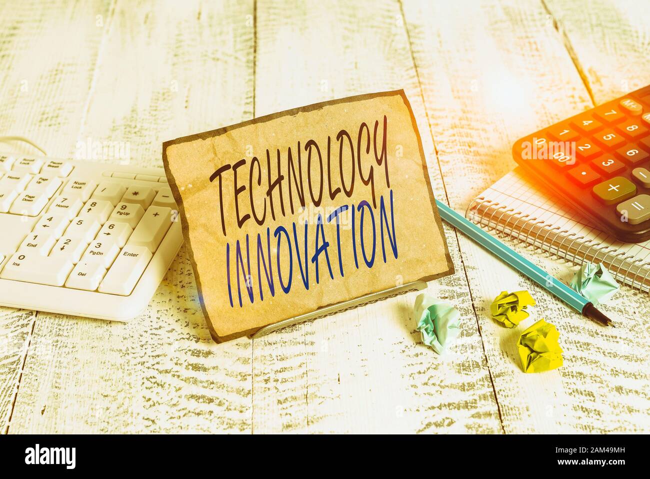 Writing note showing Technology Innovation. Business concept for ...