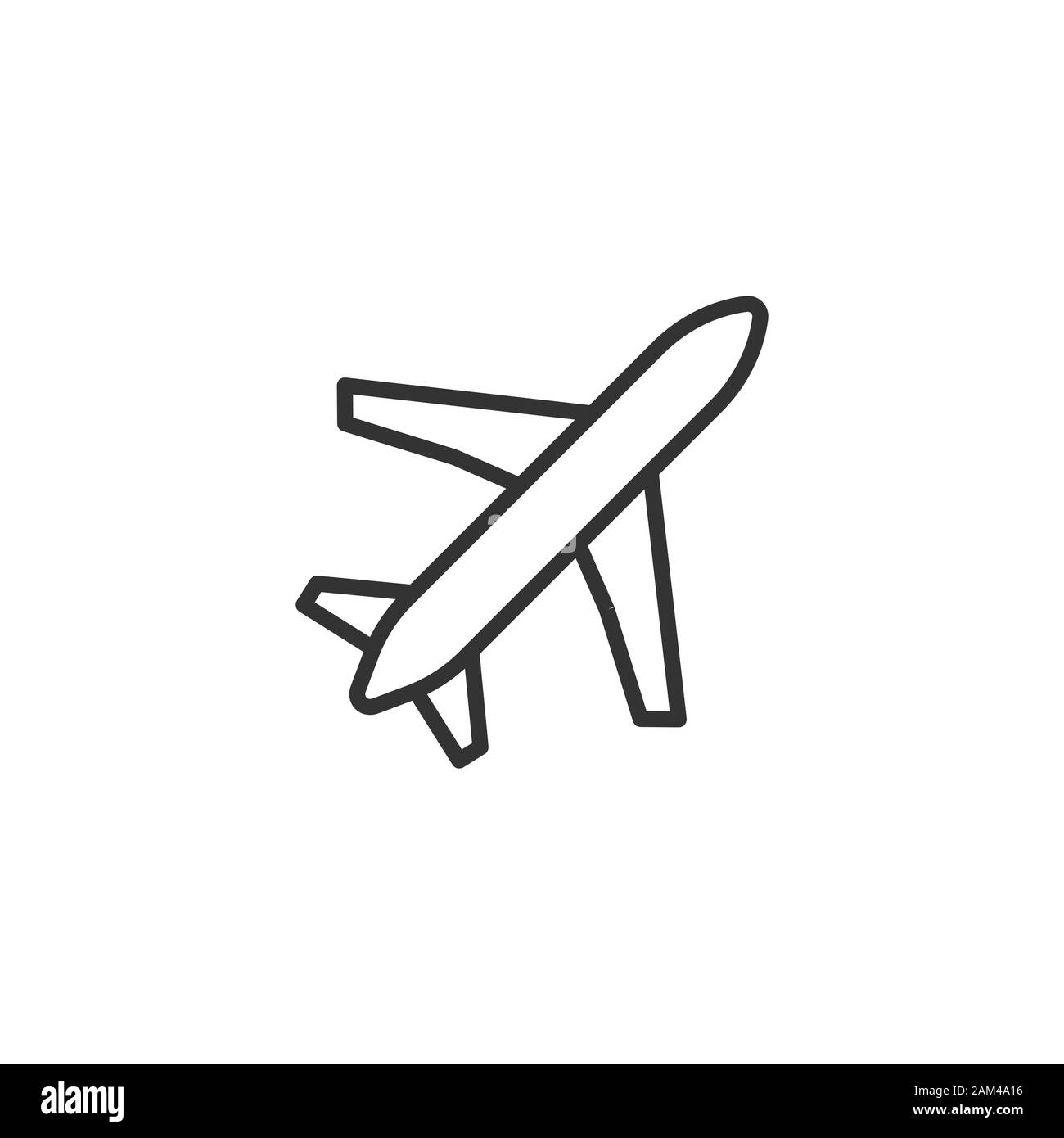 Plane icon in flat style. Airplane vector illustration on white ...