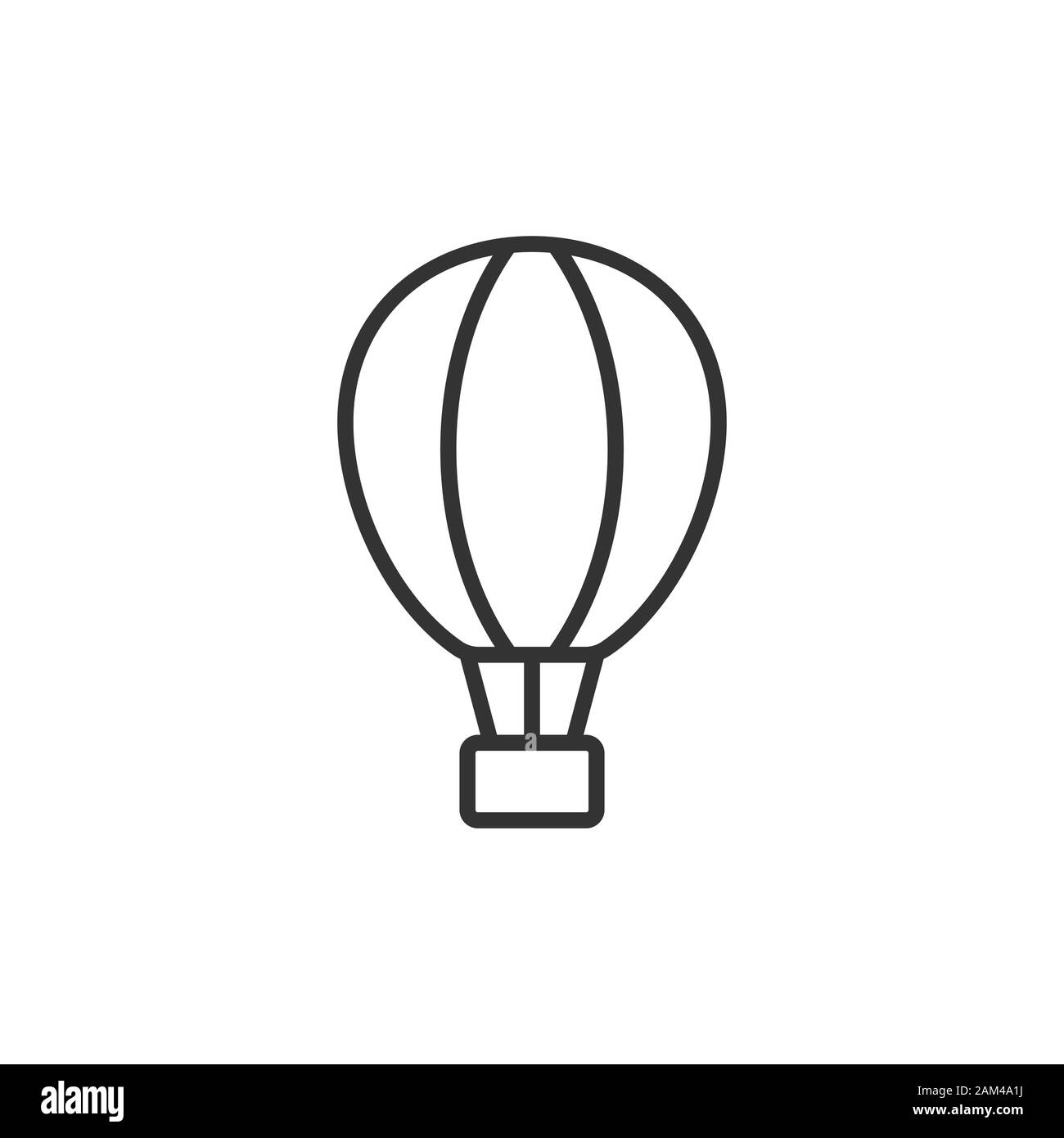 Air balloon icon in flat style. Aerostat vector illustration on white ...