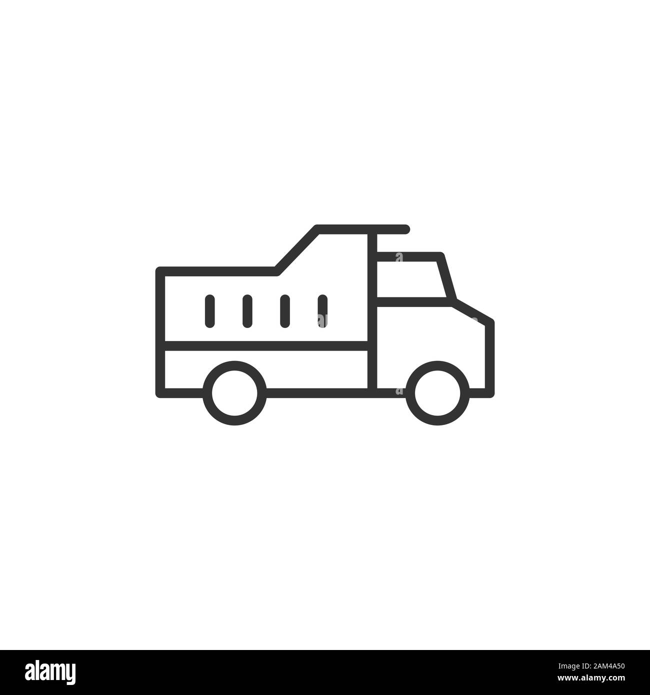 Delivery truck icon in flat style. Van vector illustration on white ...