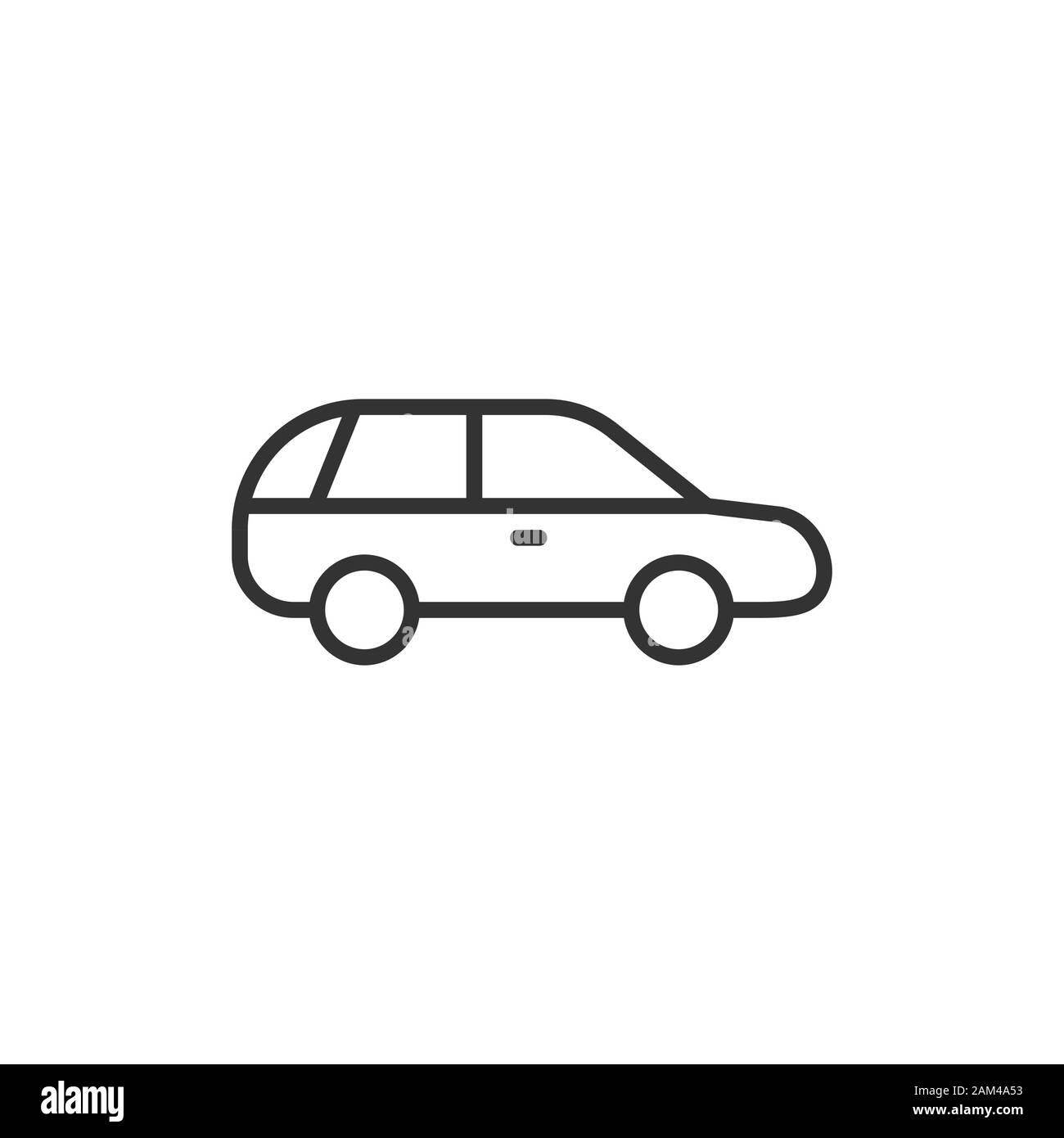 Car icon in flat style. Automobile vehicle vector illustration on white ...