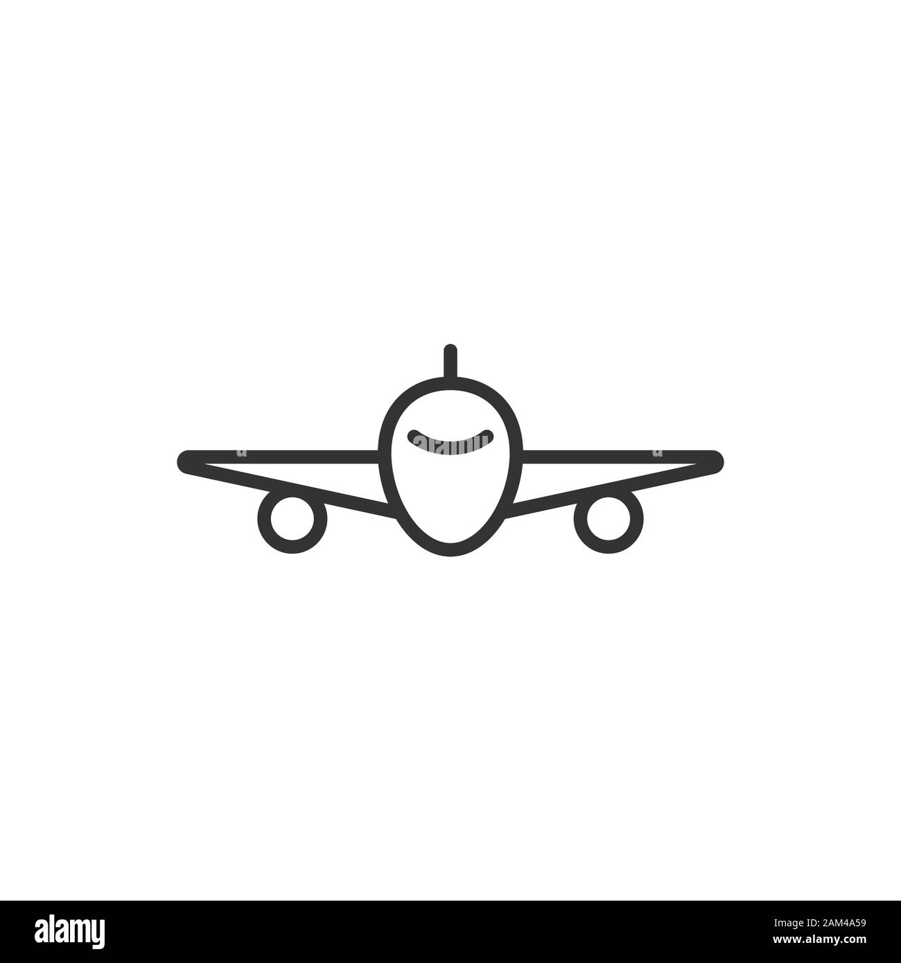 Plane icon in flat style. Airplane vector illustration on white ...