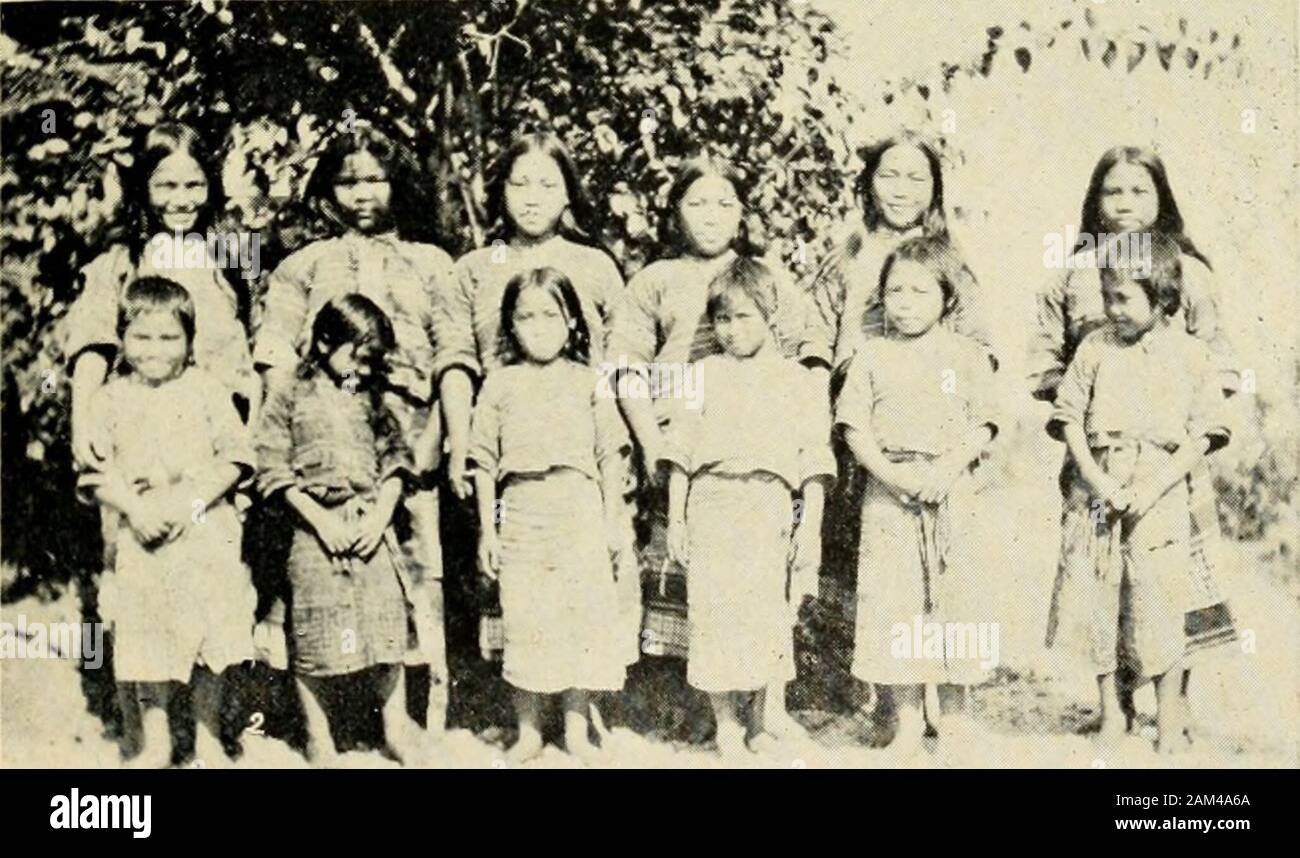 The call of China and the Islands : report of the foreign deputation, 1911-1912, for every member of the United Brethren church . Missionaries in the Making, Philippines.. Filipino Boys and Girls. Stock Photo