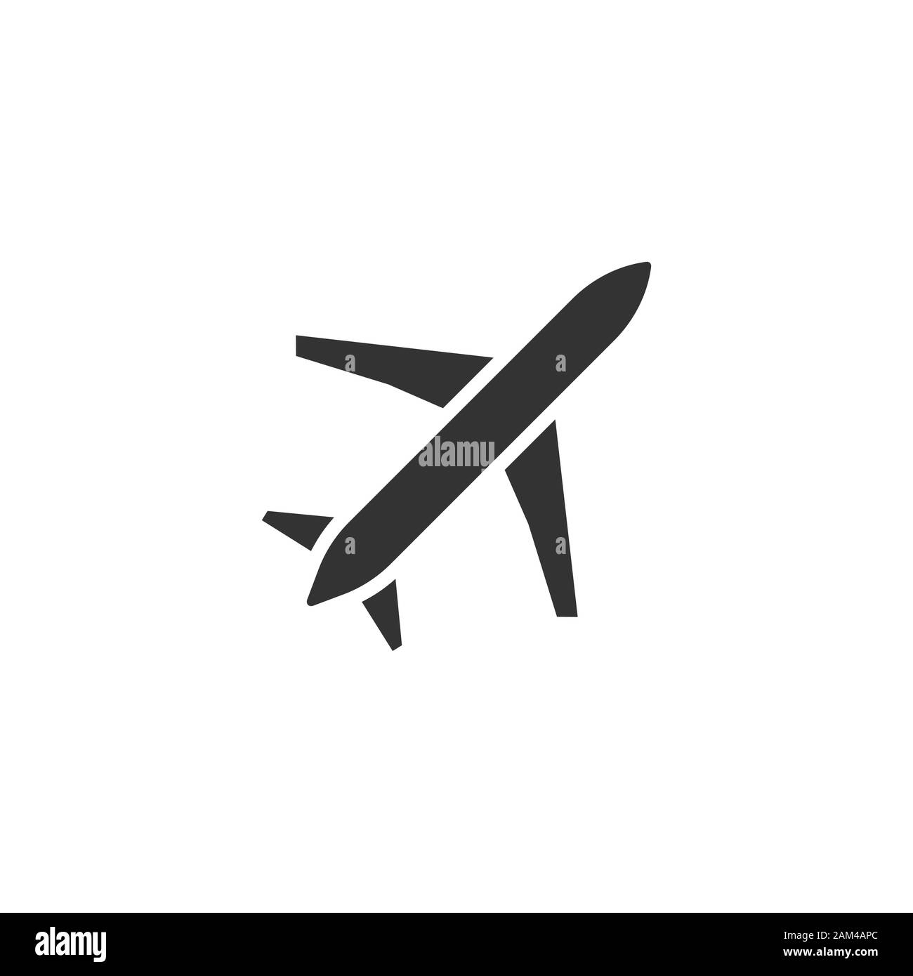 Plane icon in flat style. Airplane vector illustration on white ...