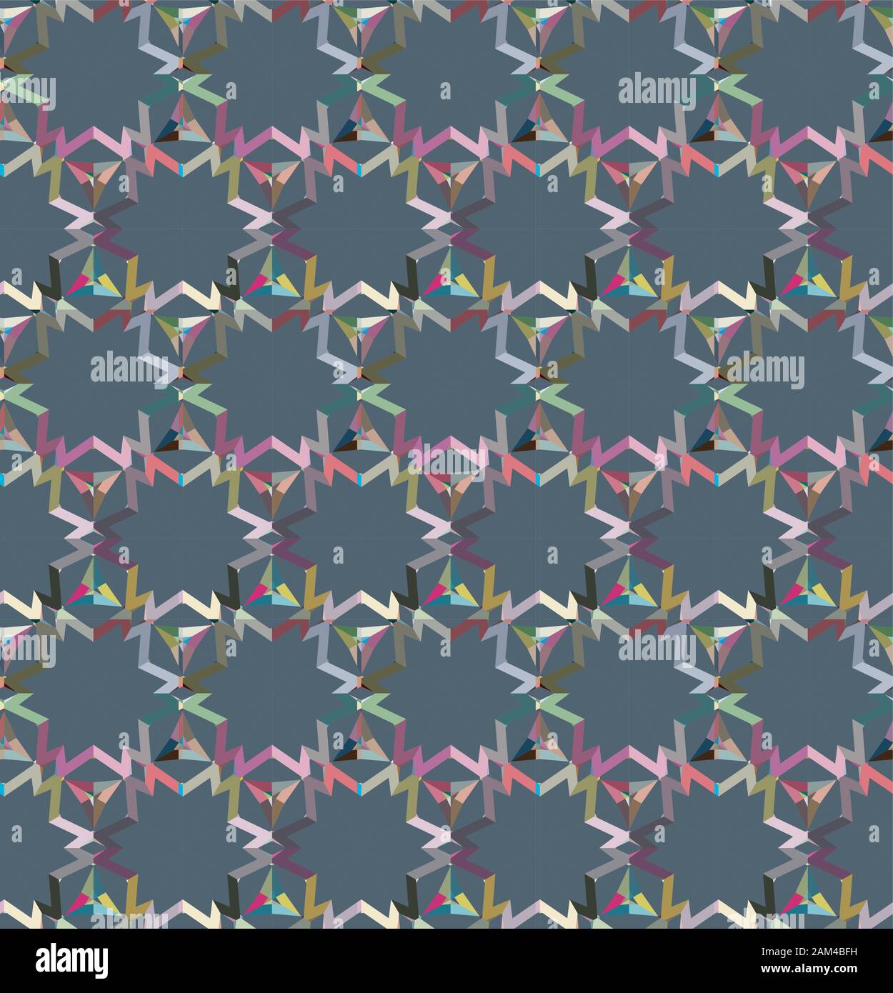 Seamless geometric ornamental vector pattern. Abstract background Stock Vector