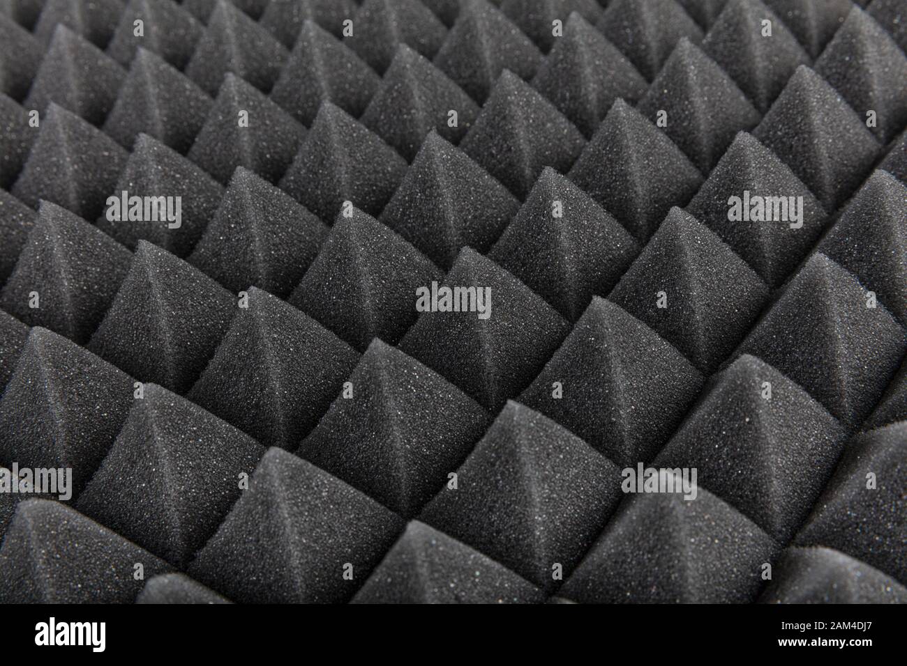 Sound proof Acoustic black gray foam absorbing, pyramid style padding layer  panel for voice recording studio attach on wall as wallpaper background to  Stock Photo - Alamy