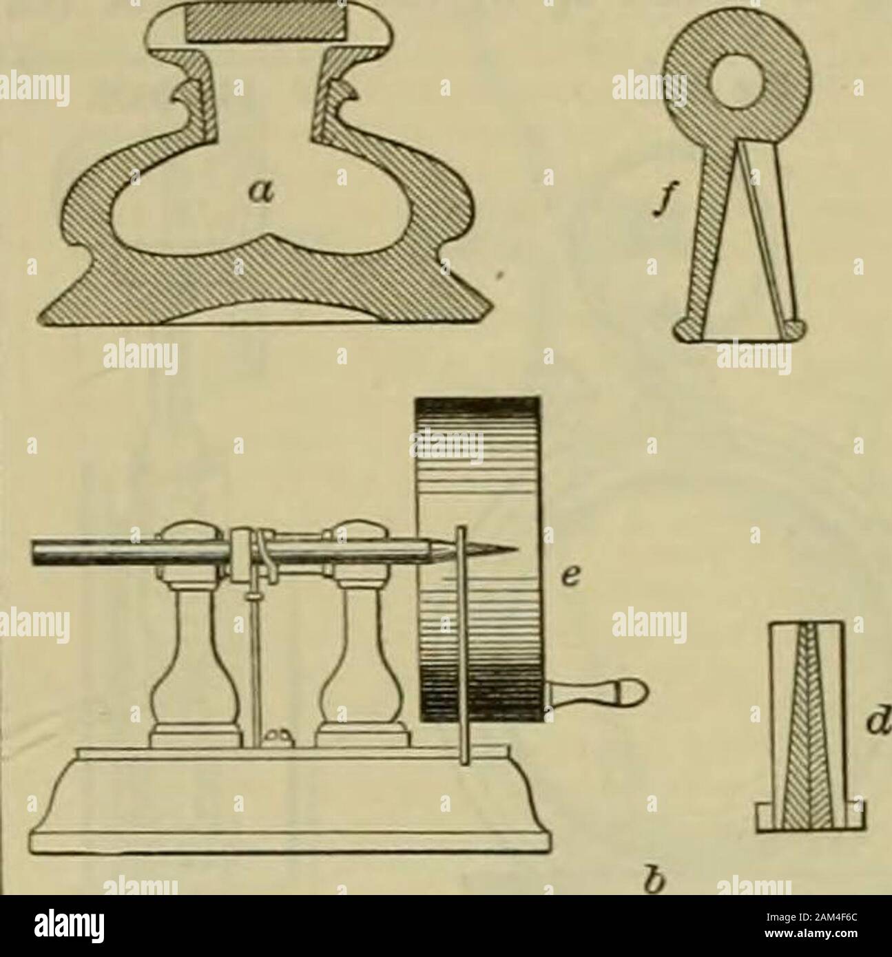 Knight's American mechanical dictionary : a description of tools, instruments, machines, processes and engineering, history of inventions, general technological vocabulary ; and digest of mechanical appliances in science and the arts . Pea and Pencil Case. retracted into its sheath to reduce the lengthof the instrument and preserve the lead frombreakage when carried in the pocket.Fig. 3621. The usual form has a hollow hold-er from which the tube holding thepencil-lead is projected by twistingor by simply .sliding out. In Fig. 3620, the ea.*e cousisb? of a singletube with a screw cap. and a rev Stock Photo