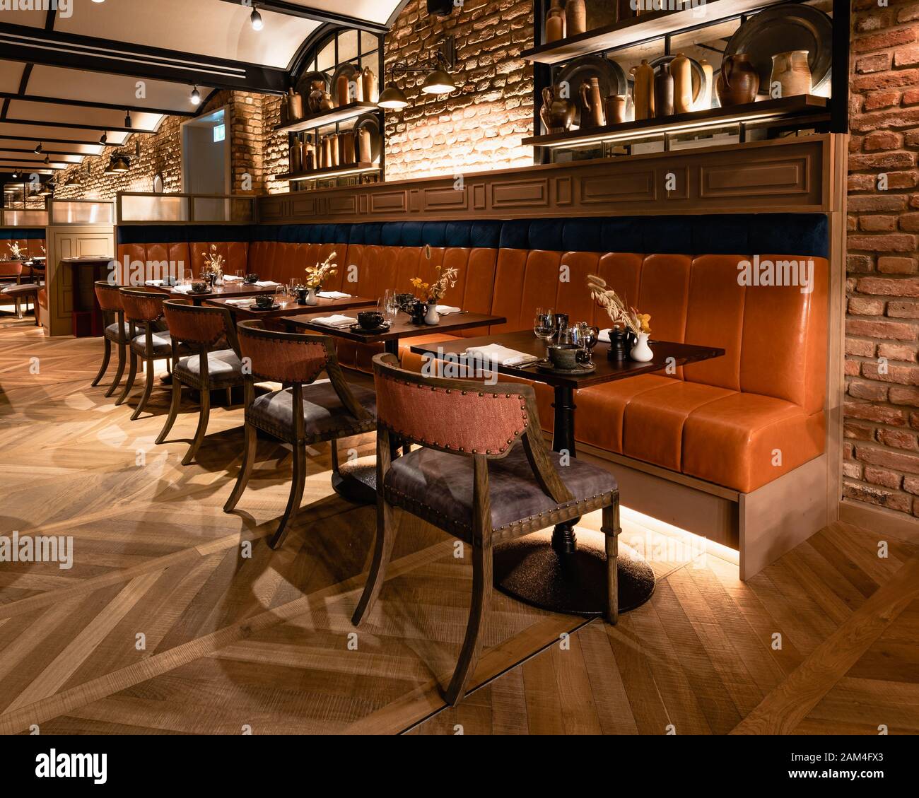 Restaurant Interior at the Great Scotland Yard Hotel, London, England. Stock Photo