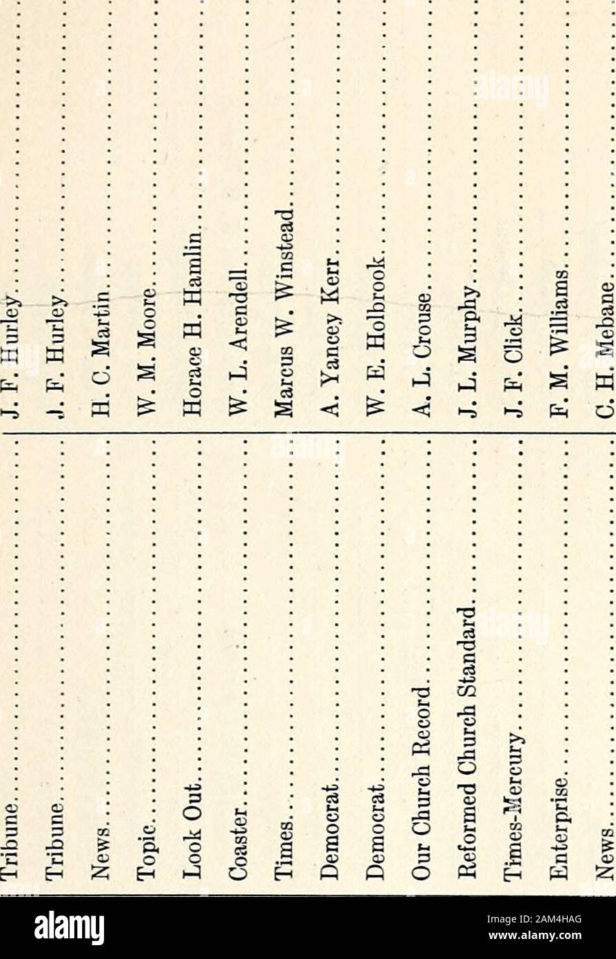 Annual report of the Department of Labor and Printing of the State of North Carolina [serial] . -ing; the editors, proprietors, post-office, day of publication, whenestablished, subscription price, class of publication, and circulationof each. Following the tables will be found a summary showingnumber of each class of publication; also, communications fromeditors presenting their views upon the subjects of immigration,child labor in the mills, and compulsory education. A number of the editors are kindly mailing their papers to thisdepartment and it is gTatifying to note the marked improvements Stock Photo