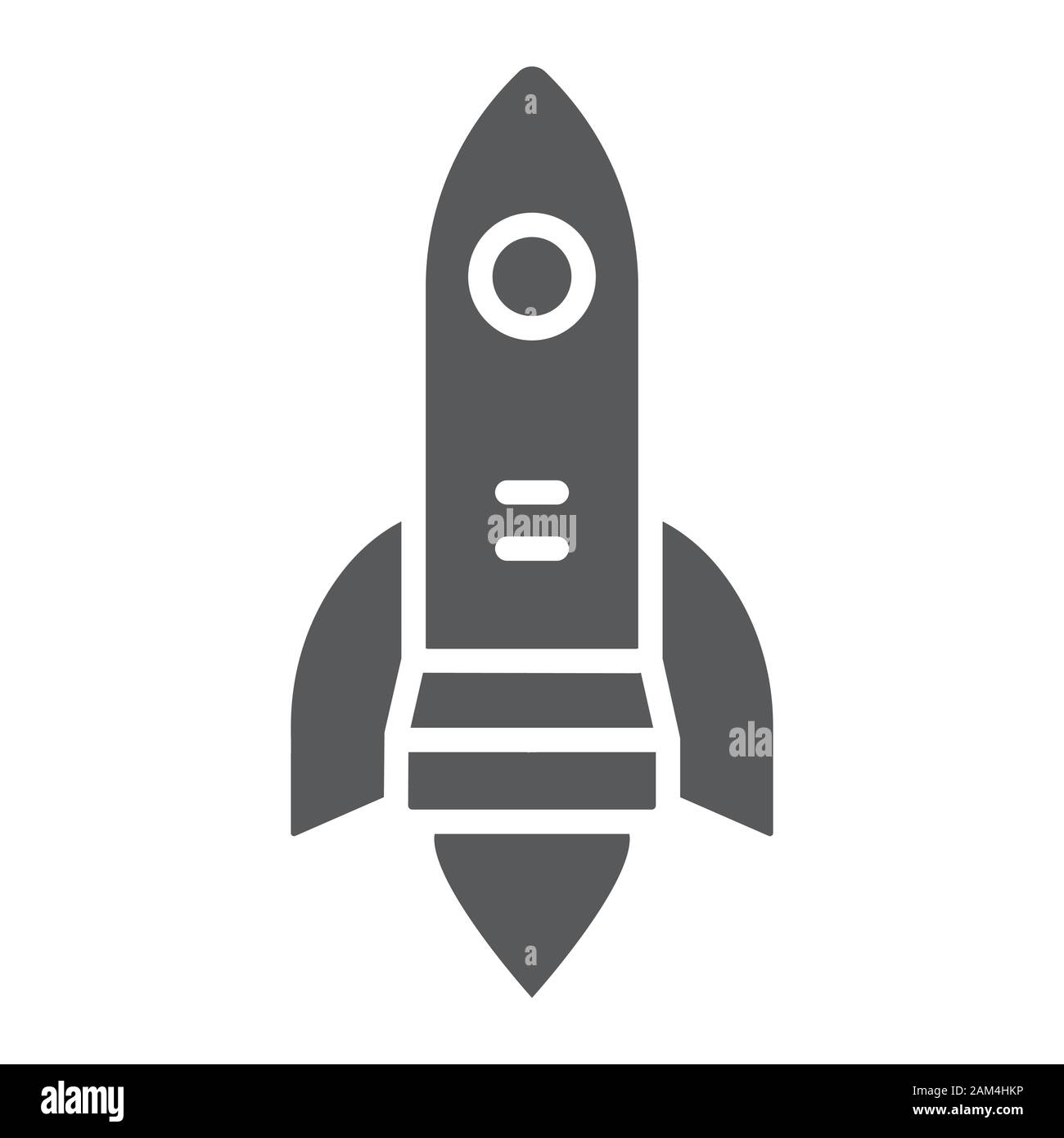 Startup glyph icon, business and strategy, rocket launch sign, vector ...