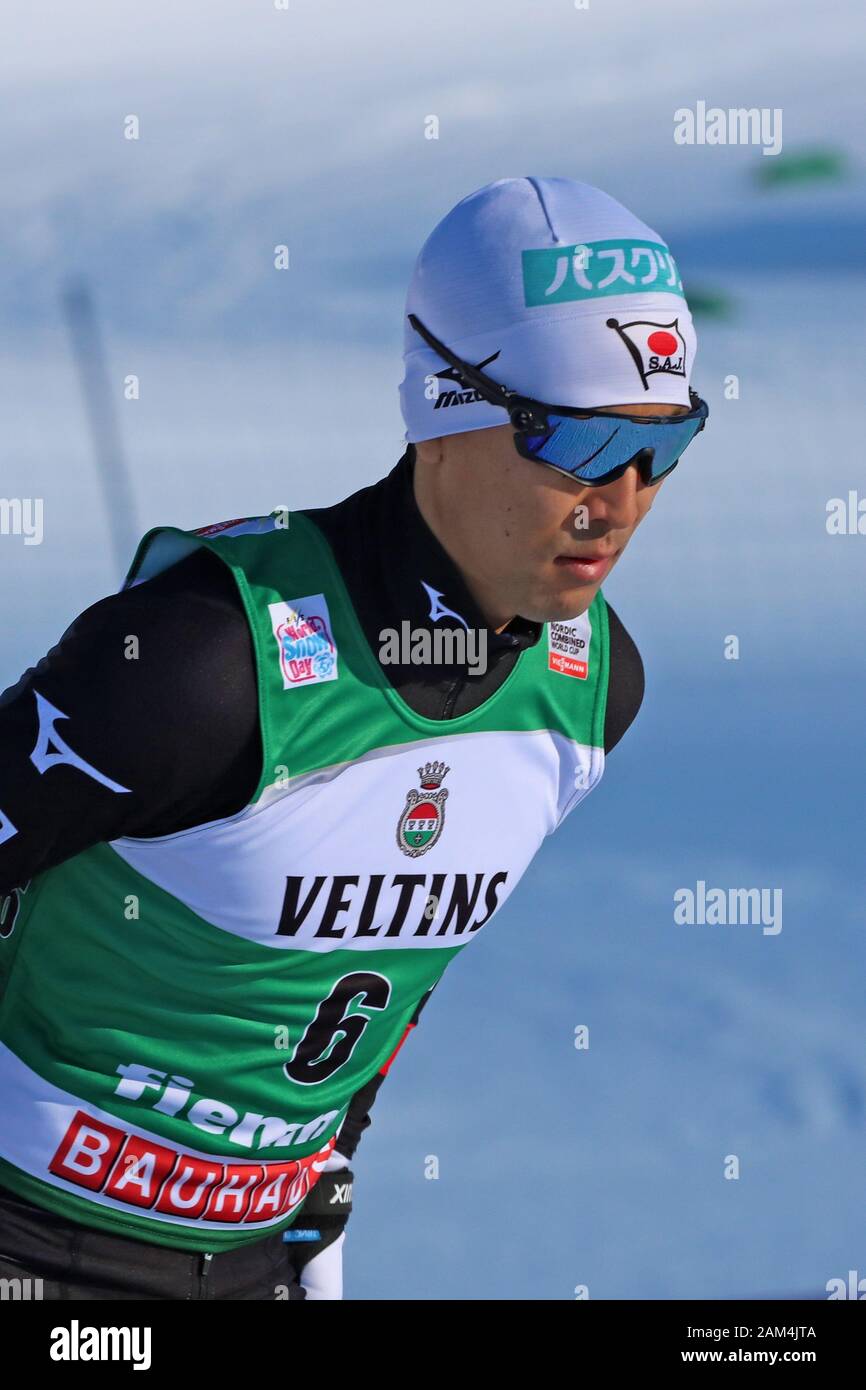 Trento, Italy. 11th January 2020; Lago Di Tesero, Val Di Fiemme, Trento, Italy; International Ski Federation World Cup, FIS Nordic Combined Val Di Fiemme, Akito Watabe (JPN) - Editorial Use Credit: Action Plus Sports Images/Alamy Live News Stock Photo