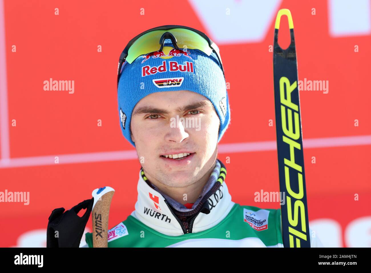 Trento, Italy. 11th January 2020; Lago Di Tesero, Val Di Fiemme, Trento, Italy; International Ski Federation World Cup, FIS Nordic Combined Val Di Fiemme, Vinzenz Geiger (GER) - Editorial Use Credit: Action Plus Sports Images/Alamy Live News Stock Photo