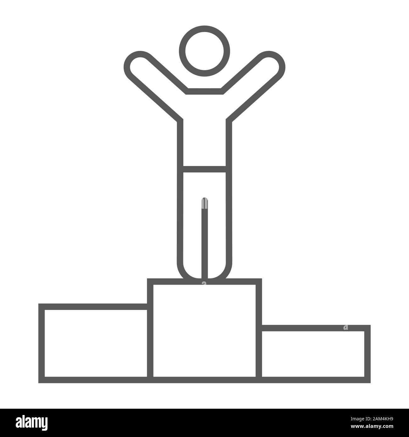 Winner man thin line hi-res stock photography and images - Alamy