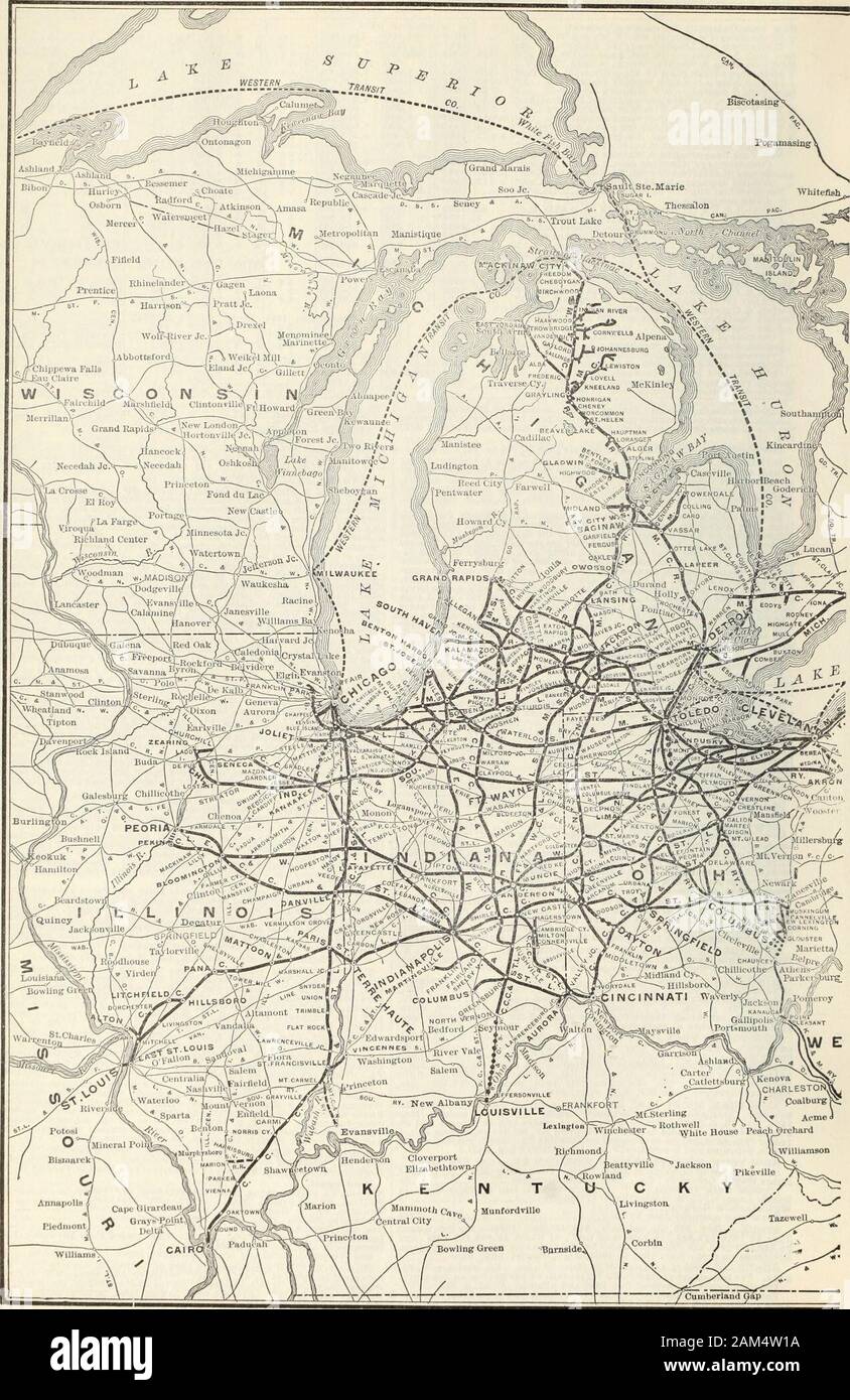 The Commercial and financial chronicle . ee Afap.— System extends from Nor-folk, Va., westward to Columbus and Cincinnati. O.. and northward toHagerstown, Md., with branches to the various coal fields in Va. and W. Va. Miles. Roanoke to Winston 121 Sundry branches 370 Columbus terminal 4 Trackage 38 Total owned June 30 1910 1,951 Double track 349 ORGANIZATION.—Successor In 1896 of Norfolk & Western RR . Ac.foreclosed per plan In V. 62, p. 641. In March 1910 Penn. RR. and sub-sidiary companies, It Is understood, owned about 51% of the stock, theholdings sold In 1906 ($16,000,000) having been re Stock Photo