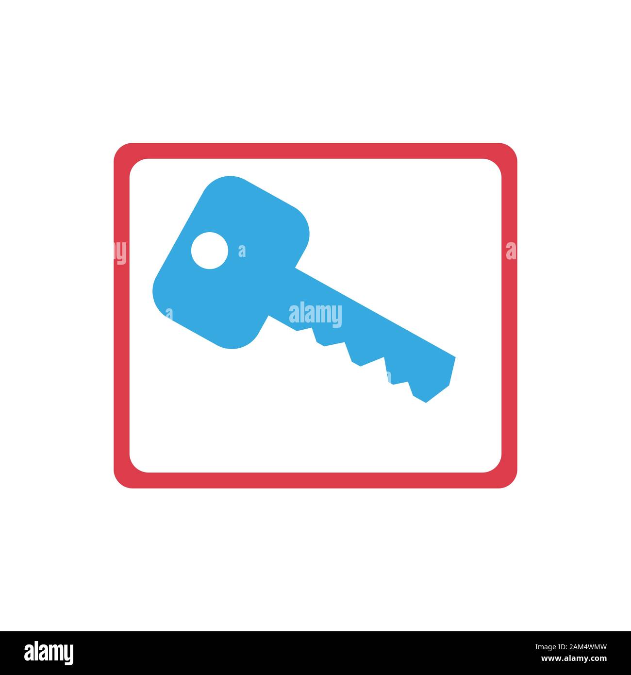 Key Icon in trendy flat style isolated on white background. Key symbol ...