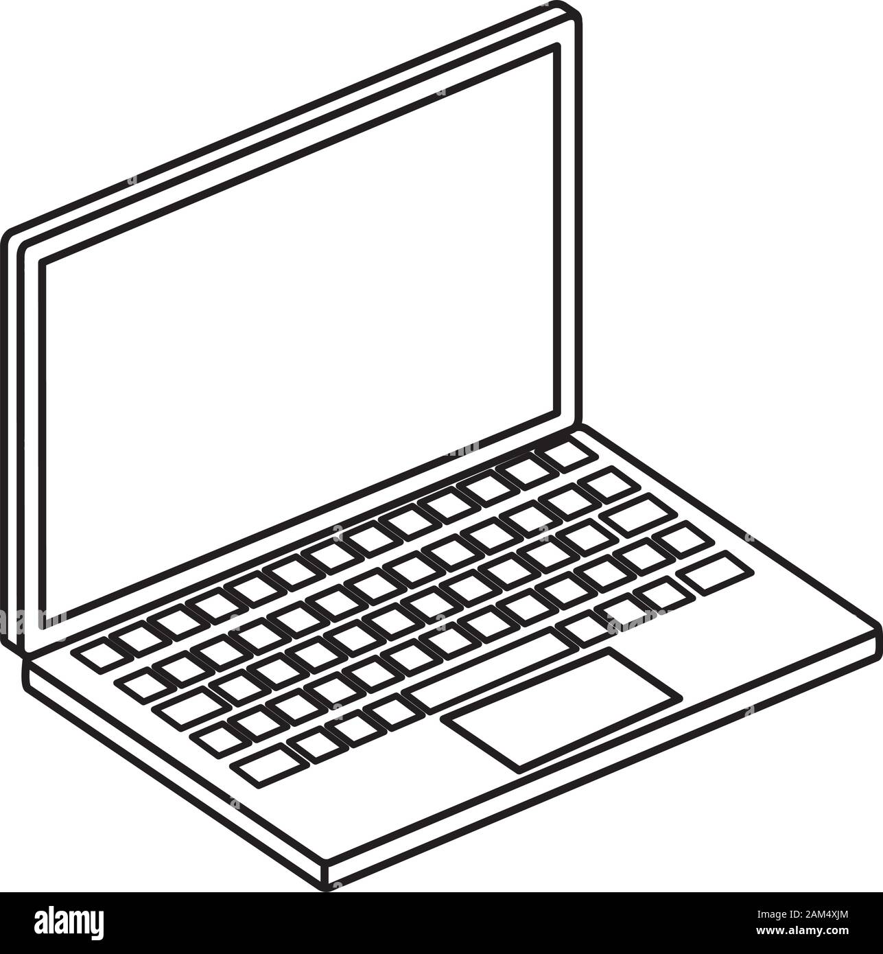 laptop computer device isolated icon Stock Vector Image & Art - Alamy