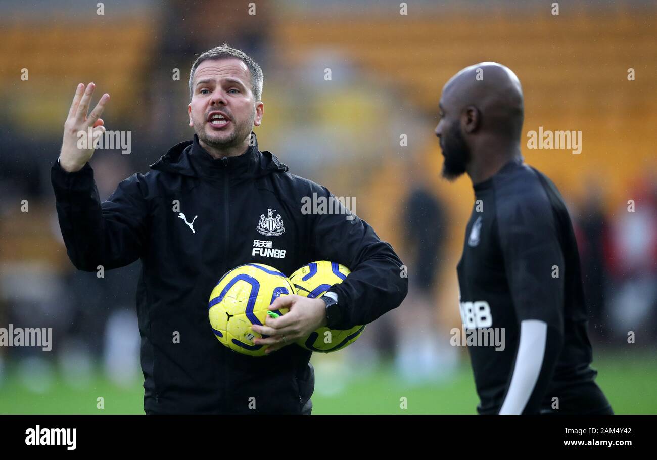 Newcastle United Assistant Manager Steve Clements During The Premier League Match At Molineux Wolverhampton Stock Photo Alamy