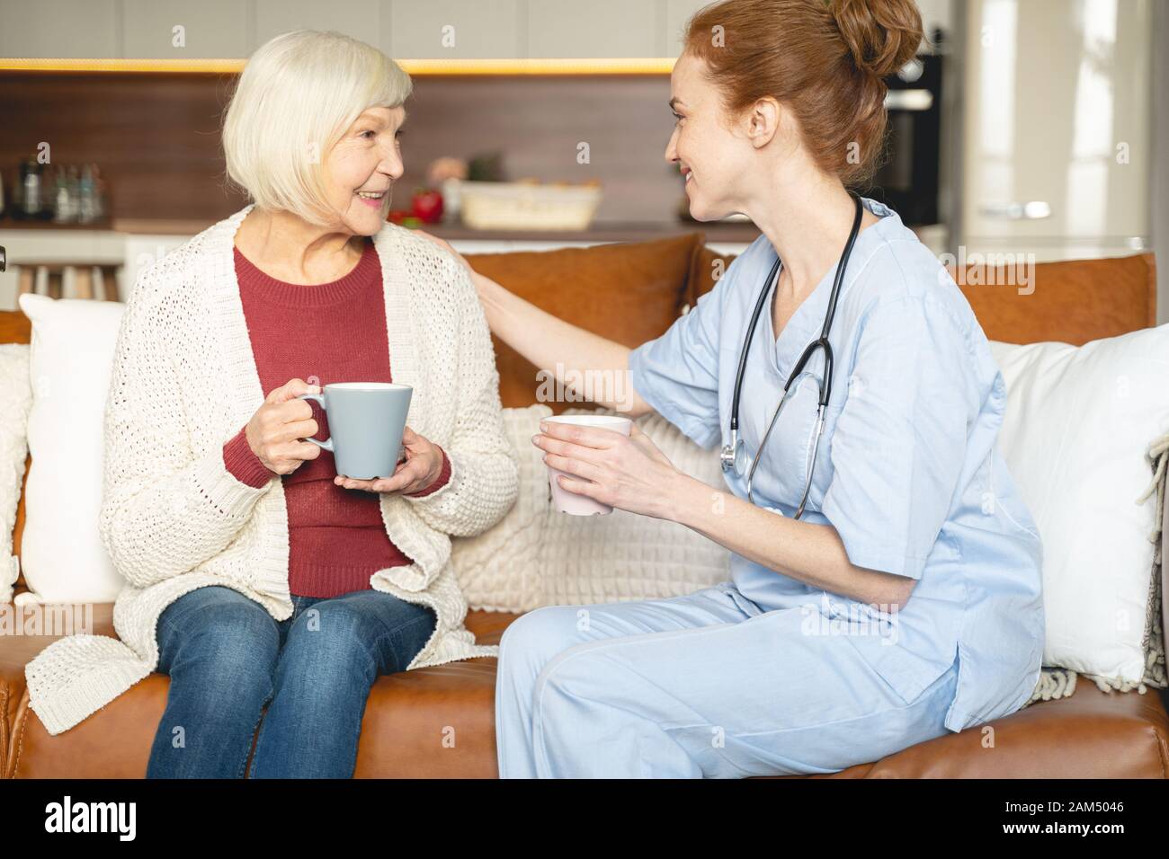 Mature person talking doctor hi-res stock photography and images - Alamy