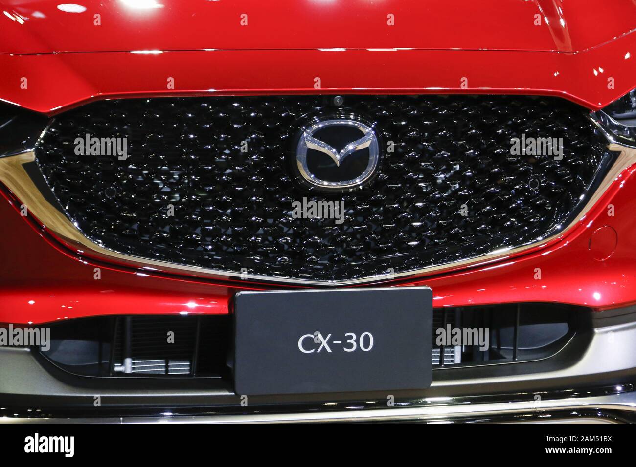 Chiba, Japan. 11th Jan, 2020. The Mazda CX-30 on display at Tokyo Auto  Salon 2020 in Makuhari Messe International Convention Complex. Tokyo Auto  Salon is an automobile exhibition showcasing their latest technological