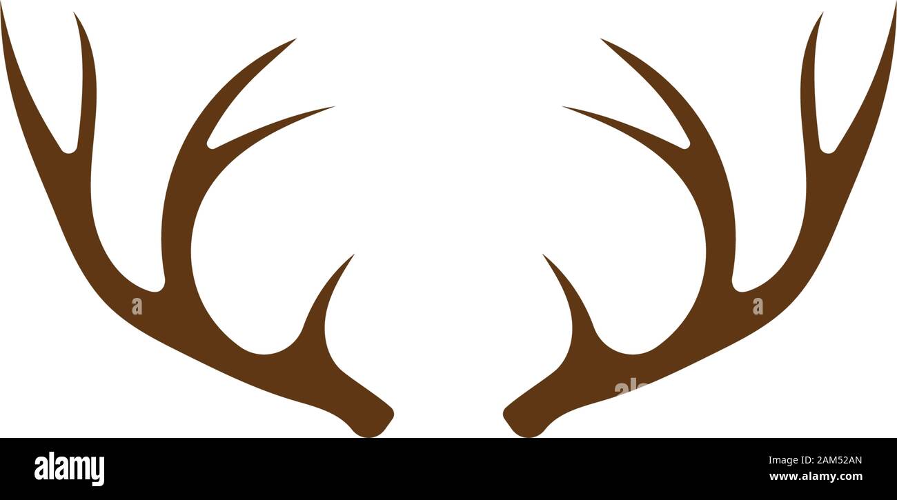 Deer antler ilustration logo vector template Stock Vector
