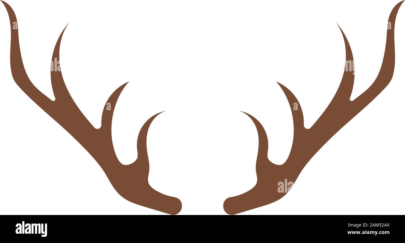 Deer antler ilustration logo vector template Stock Vector