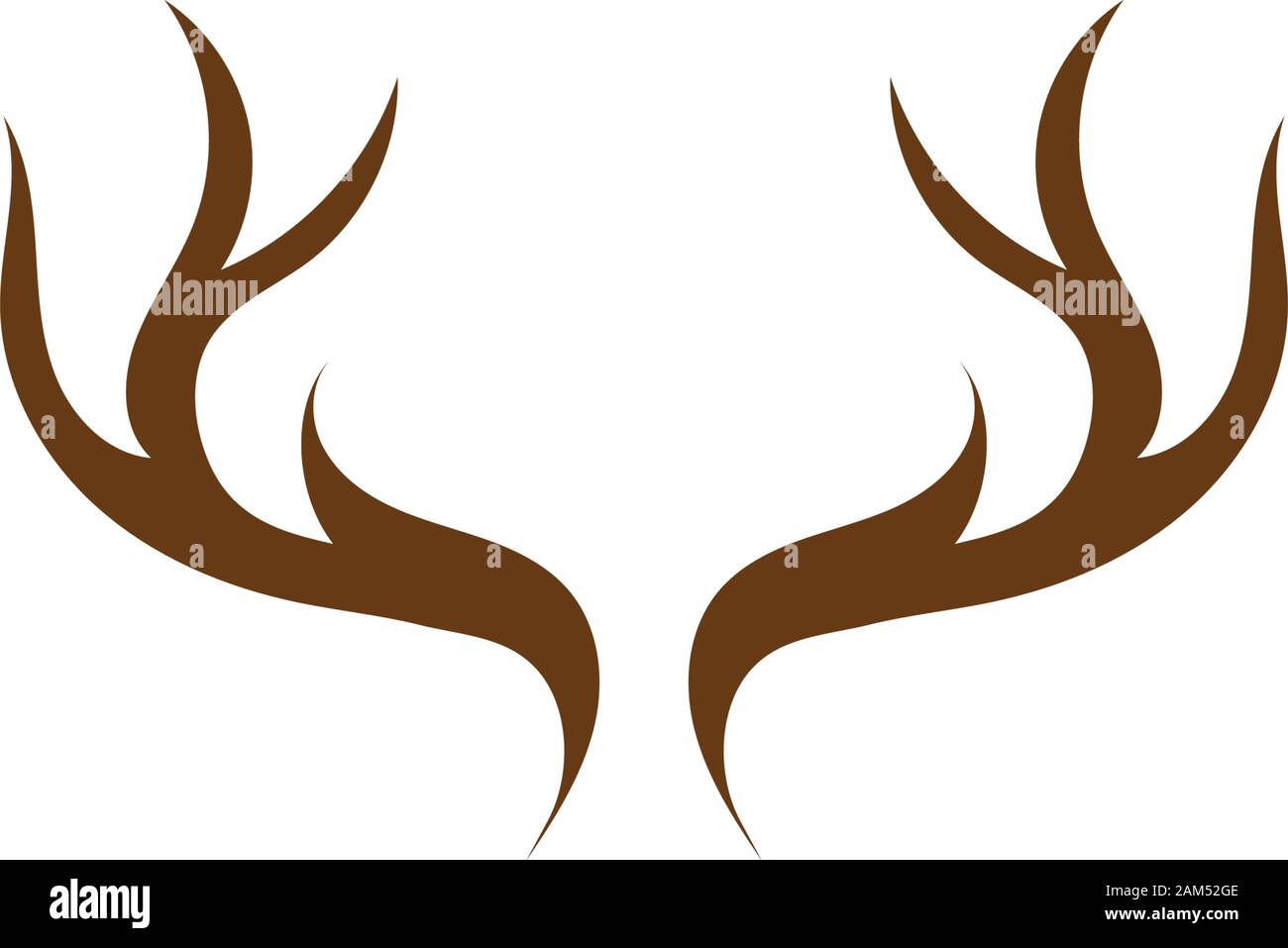 Deer antler ilustration logo vector template Stock Vector