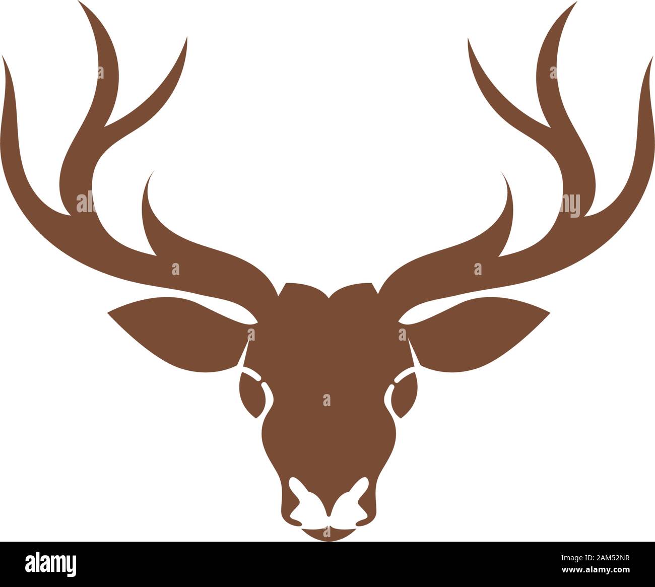 Deer antler ilustration logo vector template Stock Vector