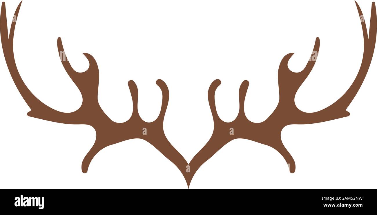 Deer antler ilustration logo vector template Stock Vector