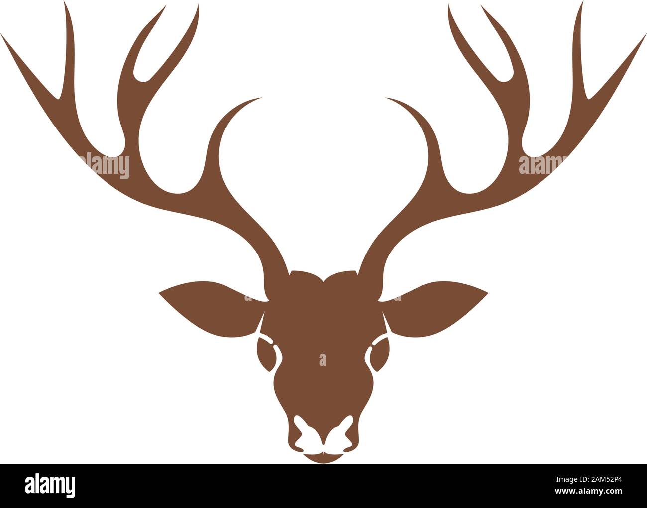 Deer antler ilustration logo vector template Stock Vector