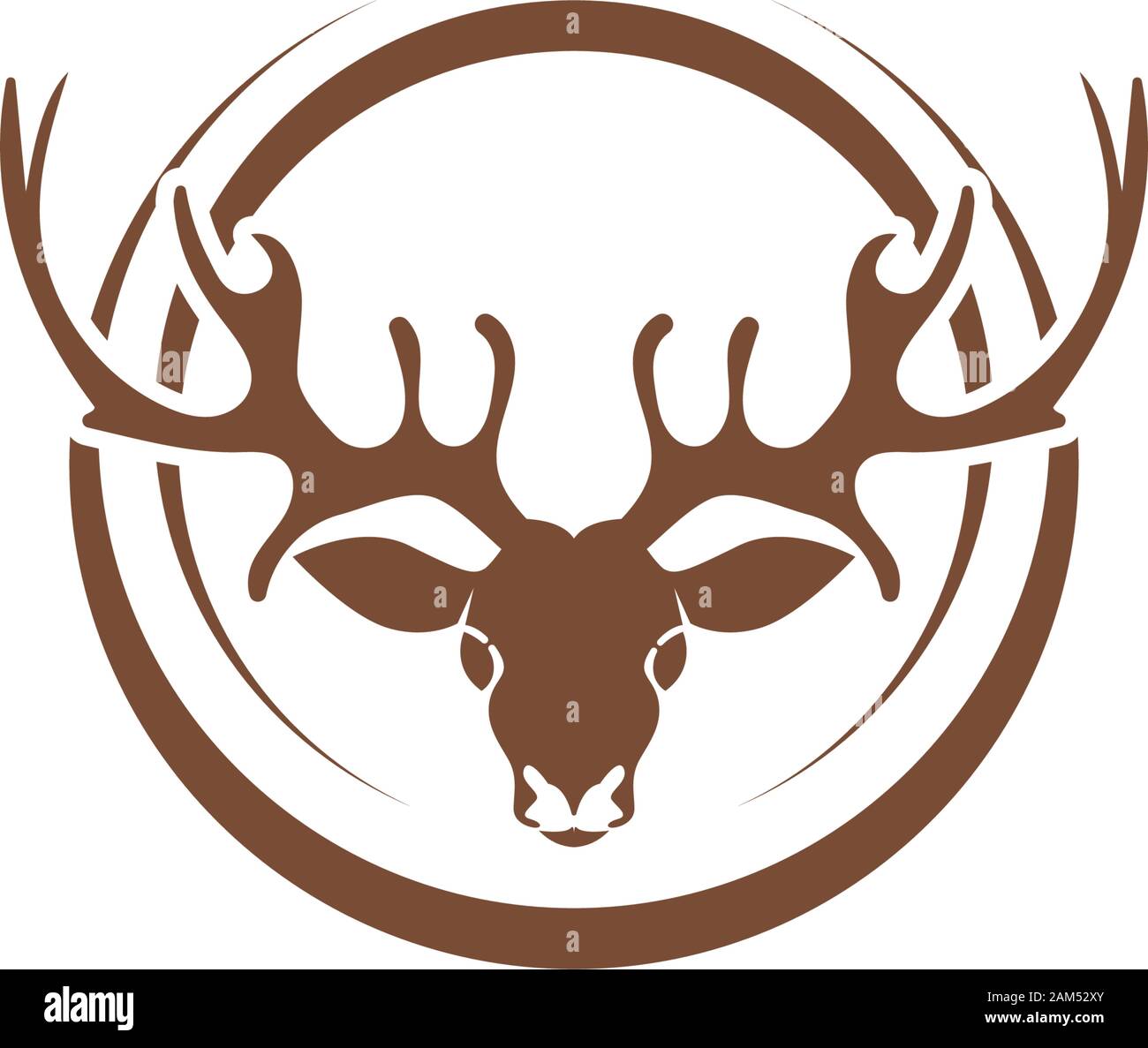 Deer antler ilustration logo vector template Stock Vector