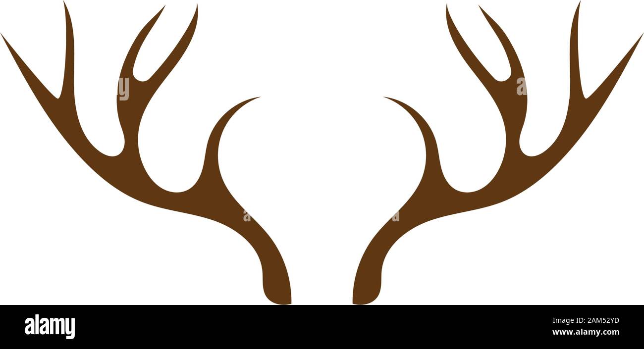 Deer antler ilustration logo vector template Stock Vector