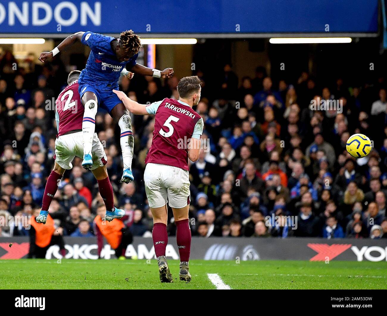 Chelsea S Tammy Abraham Top Scores His Side S Second Goal Of The Game During The Premier League Match At Stamford Bridge London Stock Photo Alamy Chelsea S Tammy Abraham Top Scores His Side S Second Goal Of The Game During The Premier League Match At Stamford Bridge London Stock Photo Alamy