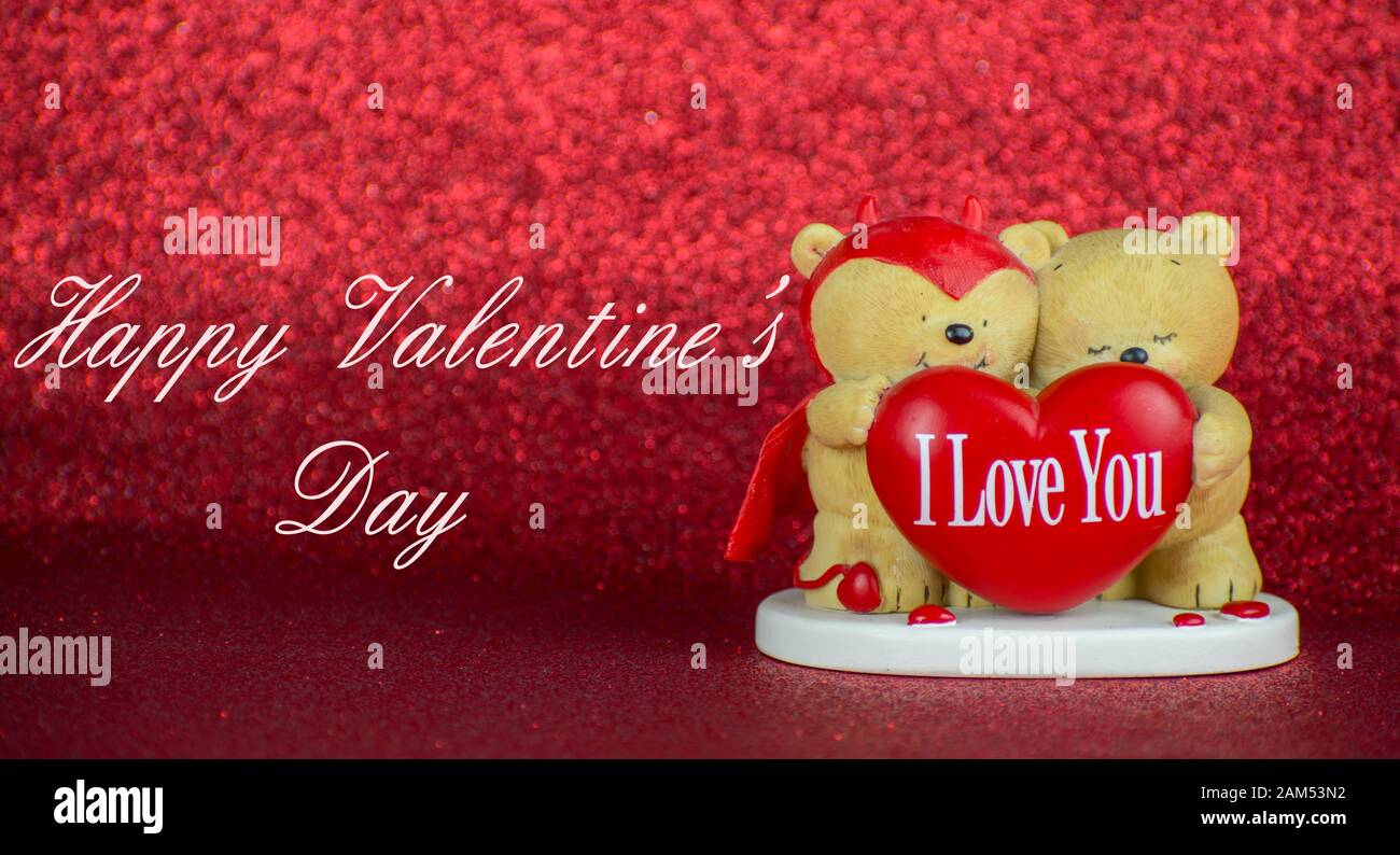 red background with text for valentine day Stock Photo - Alamy